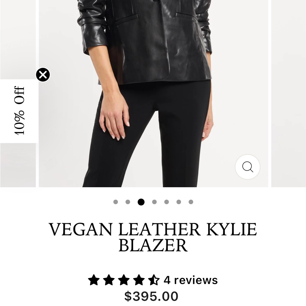 Cinq Sept Chocolate Brown Vegan Leather Blazer